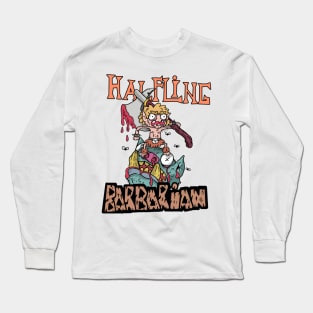 Halfling Barbarian DnD Angry Rage Long Sleeve T-Shirt